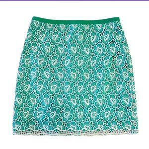 NWOT J.CREW FLORAL EYELET SKIRT SZ.0